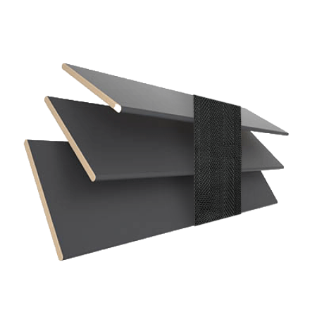 Empire with Smoke Tape Wood Venetian Blinds 3 Slats