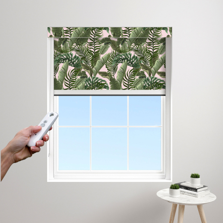Exotic Rose Electric BlocOut Cassette Blinds Edge Fit
