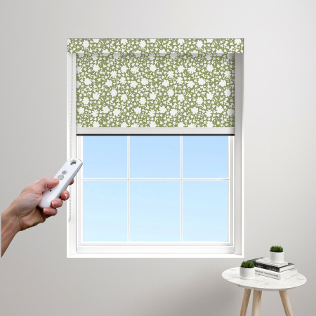 Fern Meadow Green Electric BlocOut Cassette Blinds Edge Fit
