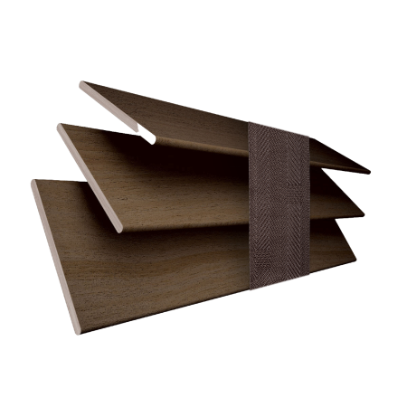 Fired Walnut with Coffee Tape Wood Venetian Blinds 3 Slats