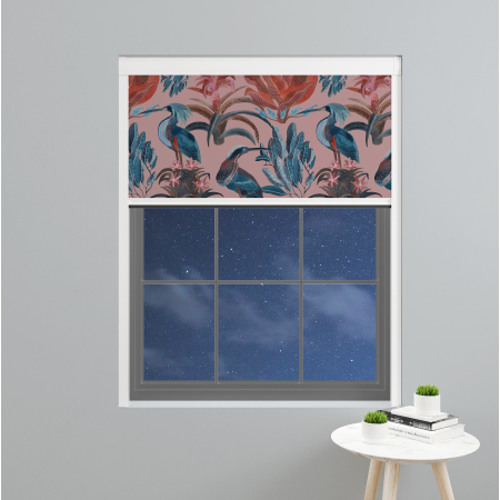 Flamingo Pink Electric BlocOut Cassette Blinds Inside Fit