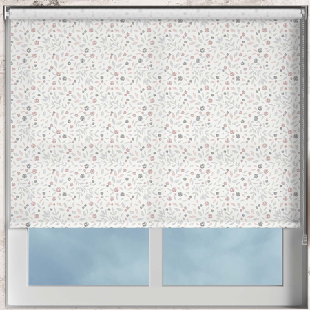 Floral Scatter Blush Roller Blinds Frame