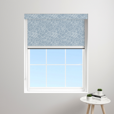 Fragmented Geo Tiles XL Bloc Blinds Cassette Blinds Inside Fit Close Up