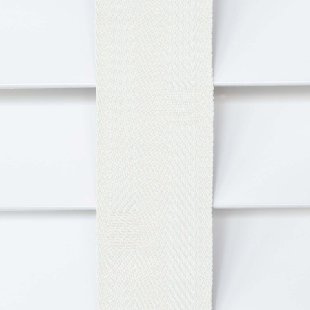 Glacier White with Arctic Tape Wood Venetian Blinds Tape