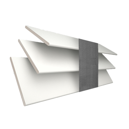 Glacier White with Gallant Tape Wood Venetian Blinds 3 Slats