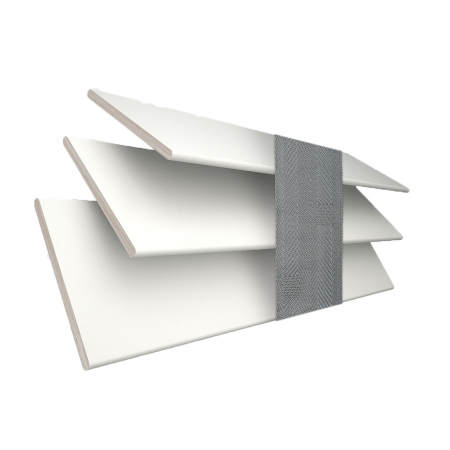 Glacier White with Steel Tape Wood Venetian Blinds 3 Slats