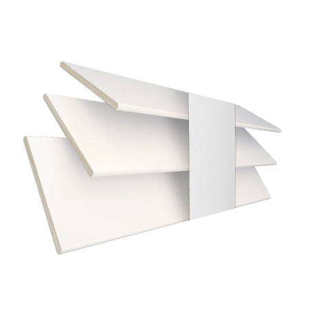 Gloss Pure White with Cotton Tape Wood Venetian Blinds 3 Slats