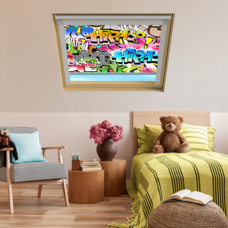 Graffiti (BLACKOUT) Velux Roof Window Blinds