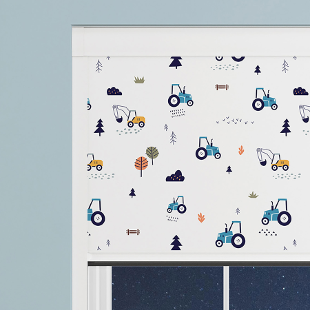 Harvester Blue Electric BlocOut Cassette Blinds Specs