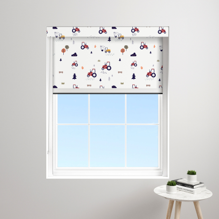 Harvester Red XL Bloc Blinds Cassette Blinds Inside Fit Close Up