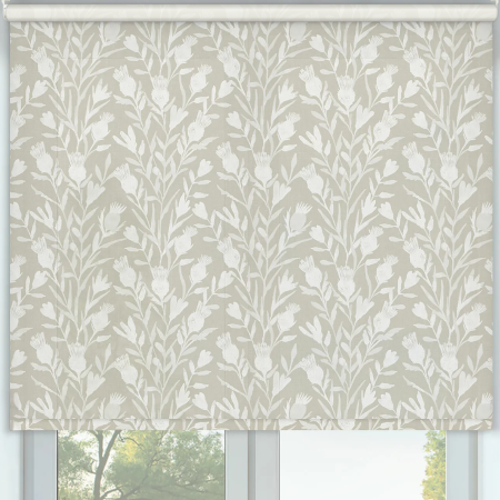 Heather Hessian Cordless Roller Blinds Frame