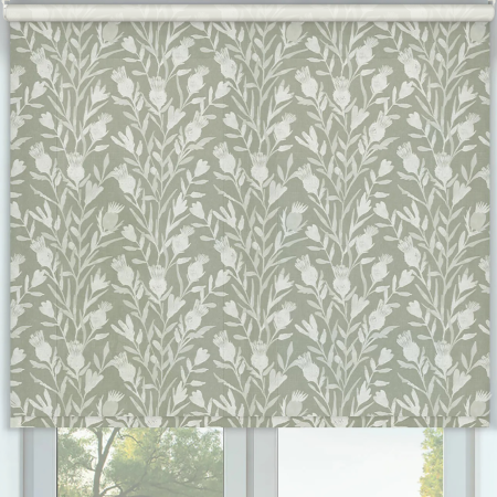 Heather Sage Cordless Roller Blinds Frame