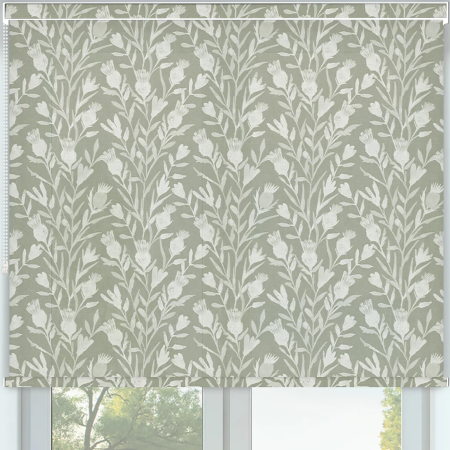 Heather Sage No Drill Roller Blinds Frame