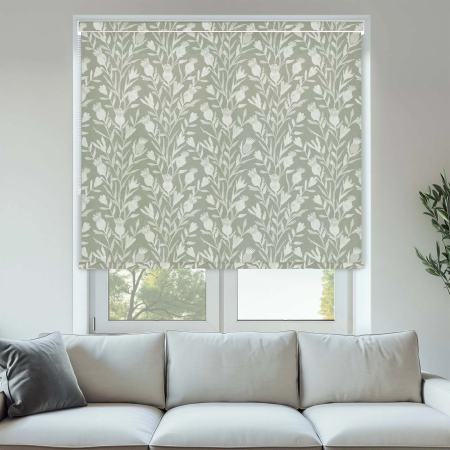 Heather Sage No Drill Roller Blinds