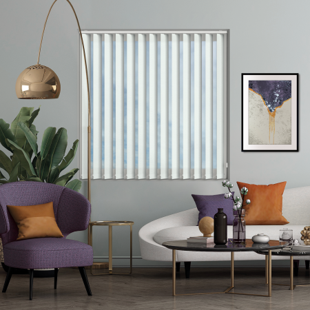 Hera Chalk Vertical Blinds Open