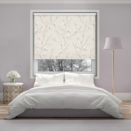 Iris Blush Blackout Cordless Roller Blind Image 2