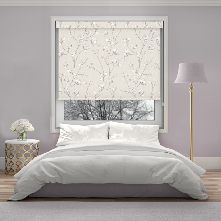 Iris Blush Blackout No Drill Roller Blind Image 2
