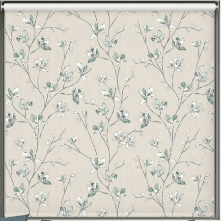 Iris Pistachio Blackout Cordless Roller Blind Cropped Image