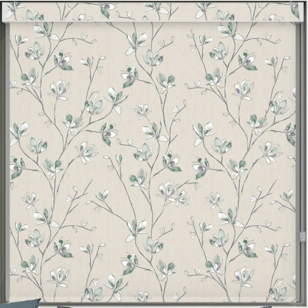 Iris Pistachio Blackout No Drill Roller Blind Cropped Image