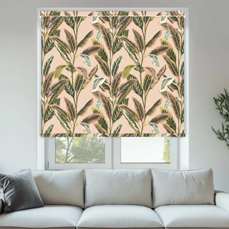 Island Palm Fiesta No Drill Roller Blinds