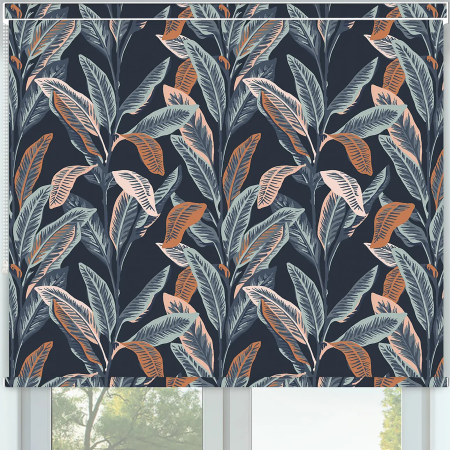 Island Palm Lagoon Pelmet Roller Blinds Frame