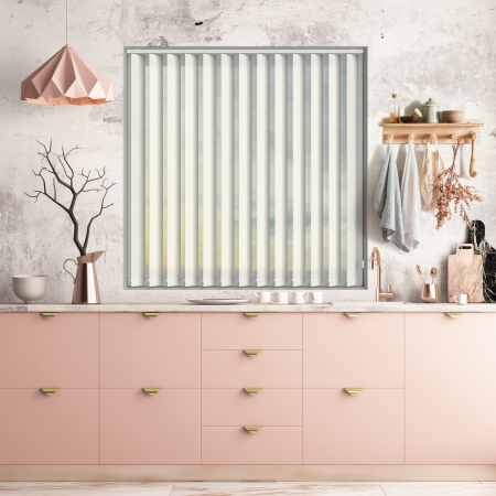 Jaci Cream Vertical Blinds Open