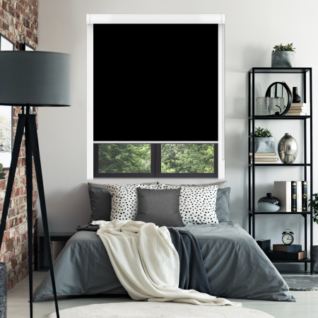 Jet Black XL Bloc Blinds Cassette Blinds Edge Fit