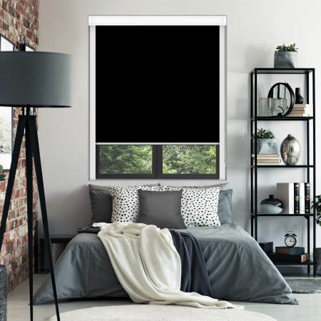 Jet Black XL Bloc Blinds Cassette Blinds Inside Fit