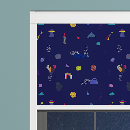 Joyful Cosmonaut Electric BlocOut Cassette Blinds Specs