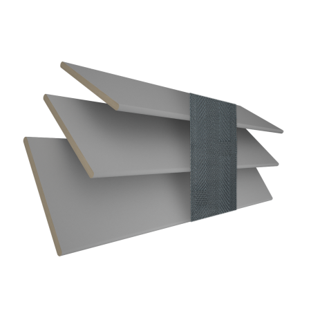 Kalm with Slate Tape Wood Venetian Blinds 3 Slats