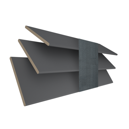 Khol with Slate Tape Wood Venetian Blinds 3 Slats