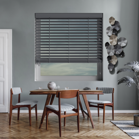 Khol Wood Venetian Blinds Open