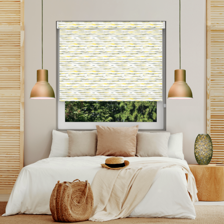 Koa Lemon Blackout No Drill Roller Blind Image 2