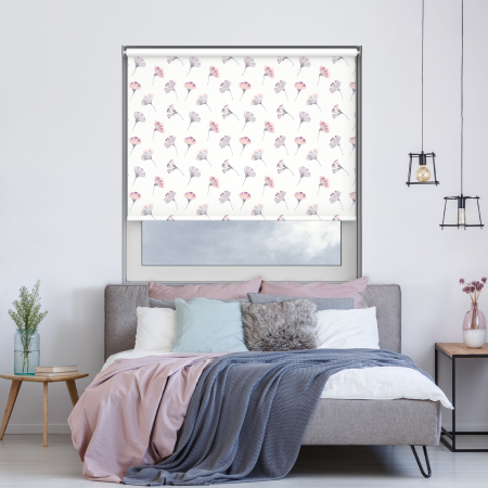 Kyoto Lilac Blackout Cordless Roller Blind Image 2