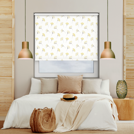 Kyoto Yellow Blackout Cordless Roller Blind Image 2