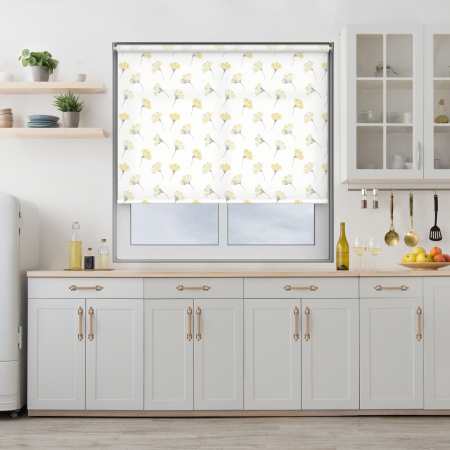 Kyoto Yellow Cordless Roller Blind Image 2