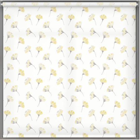 Kyoto Yellow Cordless Roller Blind Cropped Image