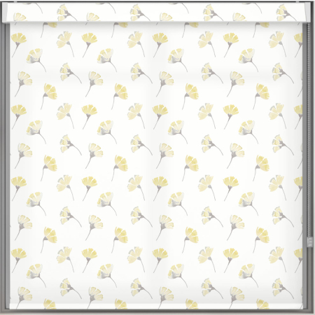 Kyoto Yellow No Drill Roller Blind Cropped Image