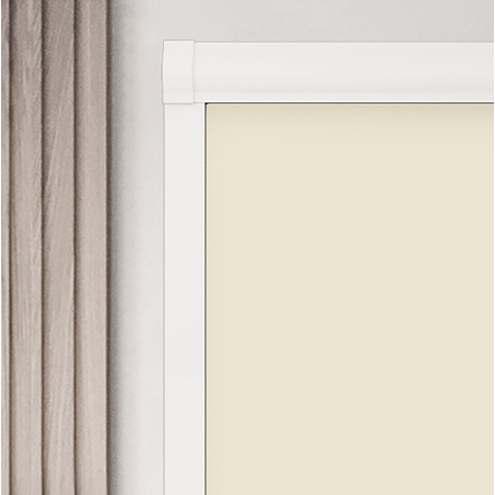 Latte Electric BlocOut Cassette Blinds Inside Fit Close Up