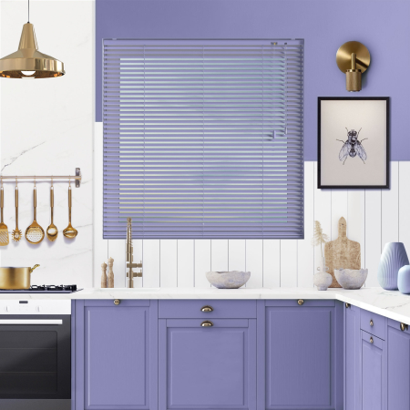 Lavender Venetian Blinds Open