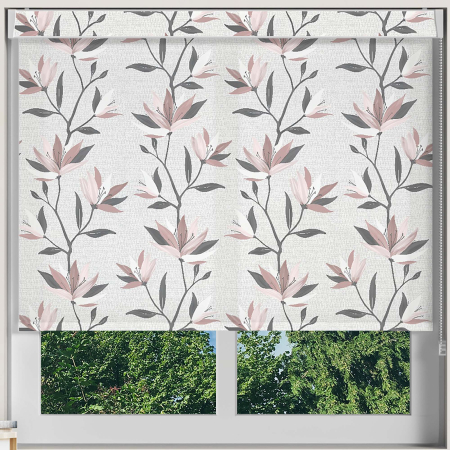 Lilium Blush Pelmet Roller Blinds Frame