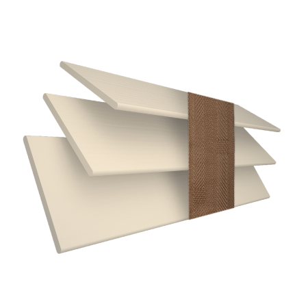 Linara Wood Grain Faux Wood with Toffee Tape Wood Venetian Blinds 3 Slats