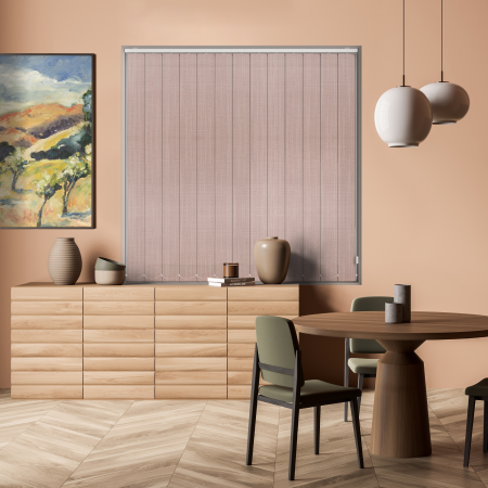 Linen Powder Pink Vertical Blinds