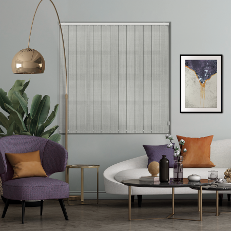 Linen Shadow Grey Vertical Blinds