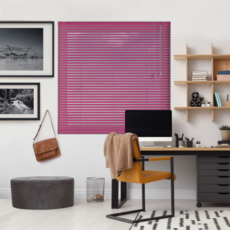 Lipstick Venetian Blinds Open