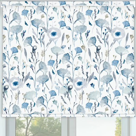 Loftus Blue Pelmet Roller Blinds Frame