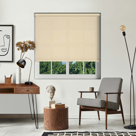 Luxe Beige Cordless Roller Blinds