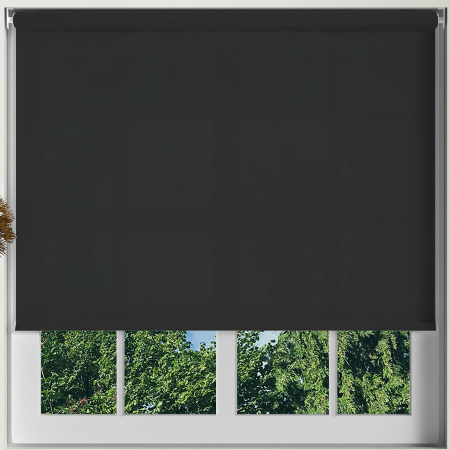 Luxe Black Cordless Roller Blinds Frame