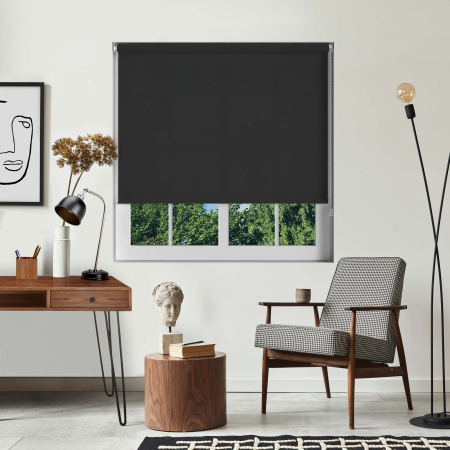 Luxe Black Roller Blinds