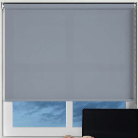 Luxe Blue Haze Roller Blinds Frame